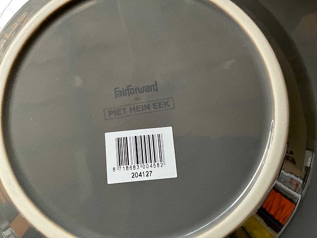 Fair trade keramiek bord piet hein eek grijs ?26cm (128x) - afbeelding 5 van  6