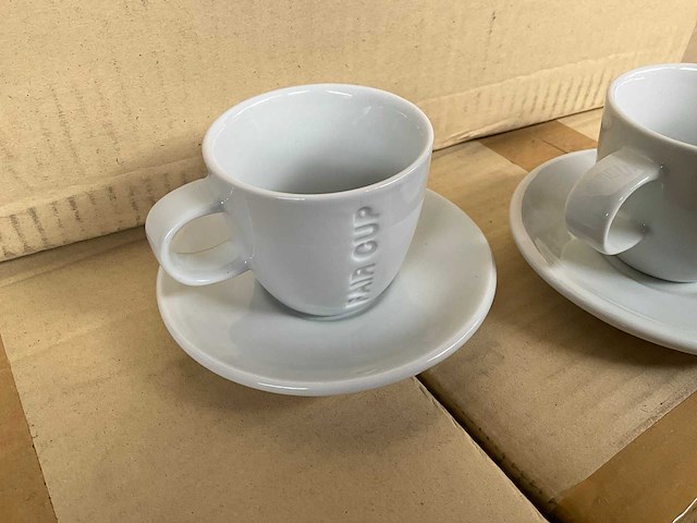 Fair trade keramiek espresso cup set van 2 wit (480x) - afbeelding 3 van  4