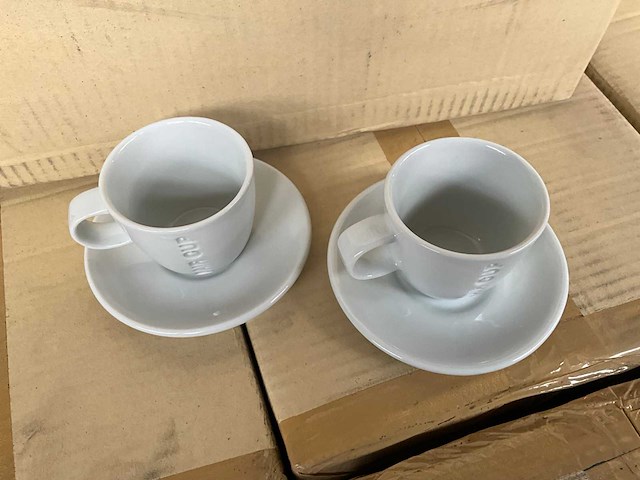 Fair trade keramiek espresso cup set van 2 wit (488x) - afbeelding 2 van  4