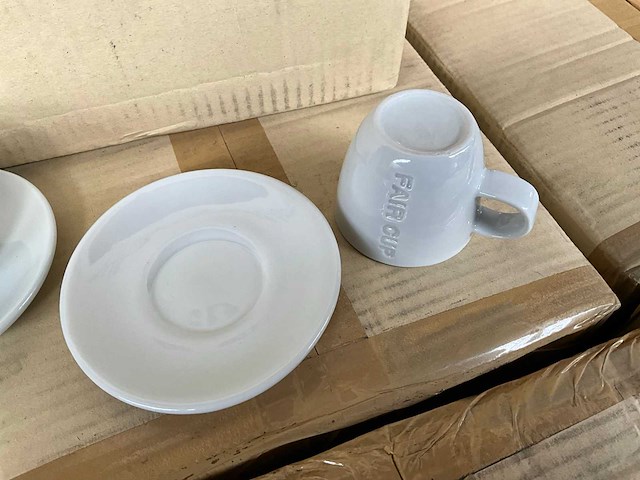 Fair trade keramiek espresso cup set van 2 wit (488x) - afbeelding 4 van  4