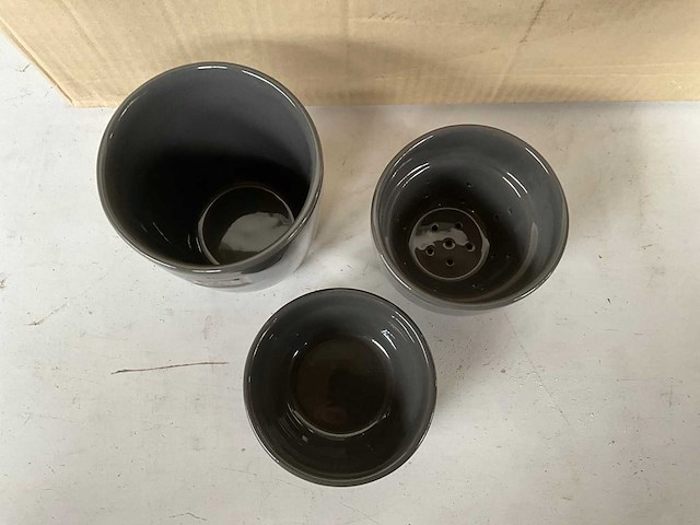 Fair trade keramiek theemaker cha grijs (17x) - afbeelding 2 van  2
