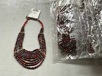 Fair trade ketting multicolor (144x) - afbeelding 2 van  6