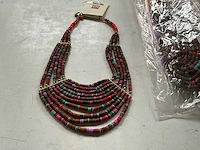 Fair trade ketting multicolor (144x) - afbeelding 3 van  6