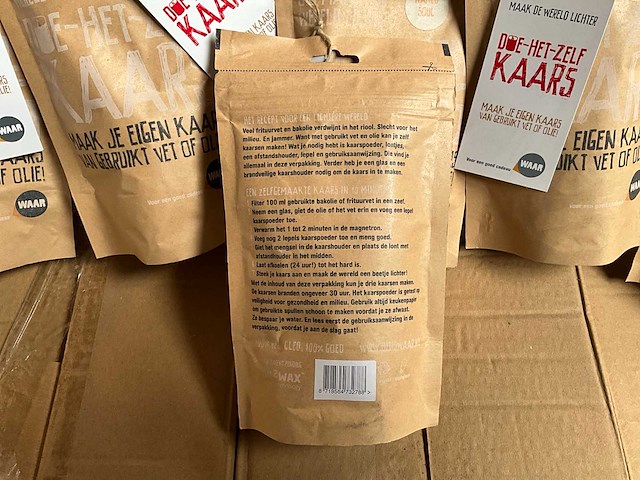 Fair trade kit diy kaars van gebruikt vet of olie (280x) - afbeelding 5 van  7