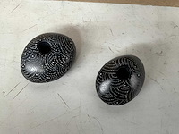 Fair trade kleine kaarsen houder natuursteen (95x) - afbeelding 3 van  5