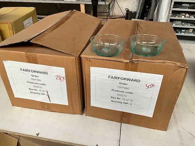 Fair trade kom glas ?13 x 5 cm hoog (54x) - afbeelding 1 van  1