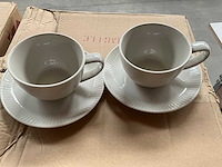 Fair trade kop en schotel set ‘royal’ porselein (94x) - afbeelding 3 van  7