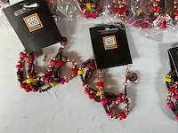 Fair trade kralen armband multicolor (87x) - afbeelding 3 van  5