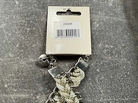 Fair trade kralen ketting crème/zilverkleur (68x) - afbeelding 5 van  6