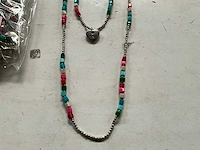 Fair trade kralen ketting multicolor (107x) - afbeelding 2 van  5