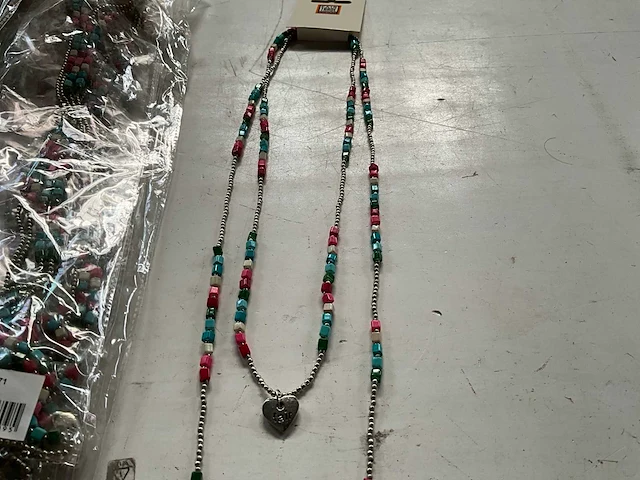 Fair trade kralen ketting multicolor (107x) - afbeelding 3 van  5