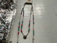 Fair trade kralen ketting multicolor (107x) - afbeelding 3 van  5