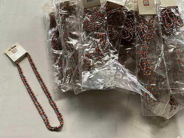 Fair trade kralen ketting multicolor (114x) - afbeelding 1 van  6