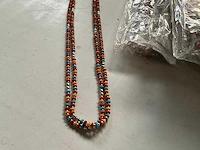 Fair trade kralen ketting multicolor (114x) - afbeelding 3 van  6