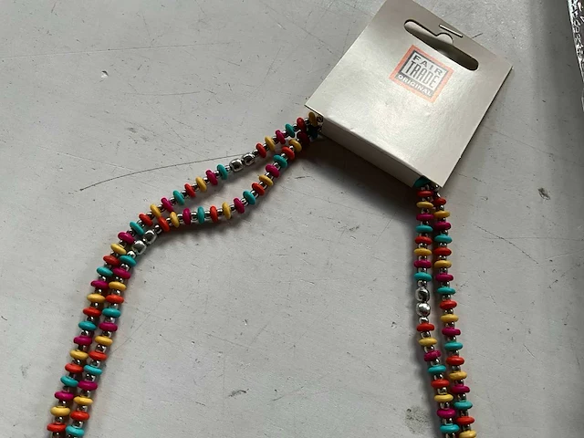 Fair trade kralen ketting multicolor (114x) - afbeelding 5 van  6