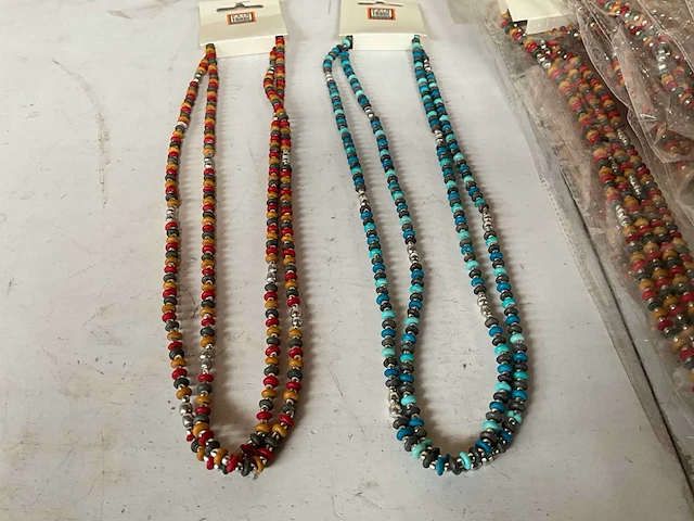 Fair trade kralen ketting multicolor (65x) - afbeelding 3 van  6