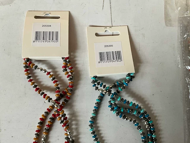 Fair trade kralen ketting multicolor (65x) - afbeelding 5 van  6