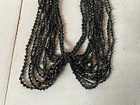 Fair trade kralen ketting zwart (31x) - afbeelding 3 van  7