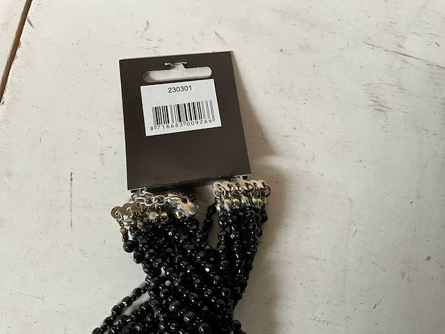 Fair trade kralen ketting zwart (31x) - afbeelding 6 van  7