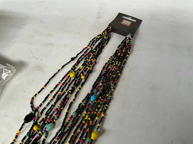 Fair trade lange ketting multicolor (66x) - afbeelding 5 van  7
