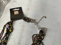 Fair trade lange ketting multicolor (66x) - afbeelding 6 van  7