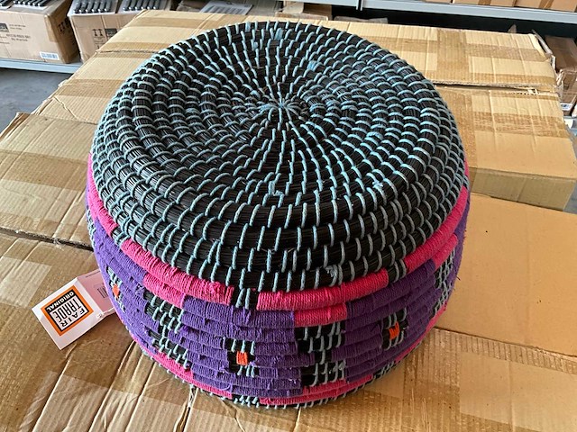 Fair trade mand +/- ?42 x 23 cm hoog (16x) - afbeelding 5 van  5