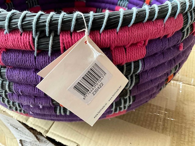 Fair trade mand ‘kaisa’ ?42 x 22 cm hoog (8x) - afbeelding 5 van  6