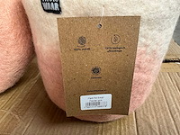 Fair trade mand/bloempot wolvilt +/- ø16 x 16 cm hoog (253x) - afbeelding 4 van  4