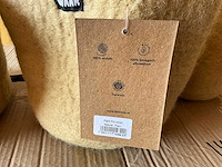 Fair trade mand/plantpot 100% wolvilt naturel +/- ?16 x 16 cm hoog (140x) - afbeelding 5 van  7