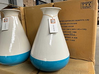 Fair trade piet hein eek vaas blauw/wit (10x) - afbeelding 2 van  7