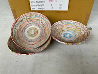 Fair trade schaal ?20cm van gerecycled papier (40x) - afbeelding 1 van  8