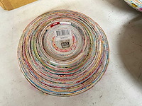 Fair trade schaal ?20cm van gerecycled papier (40x) - afbeelding 6 van  8