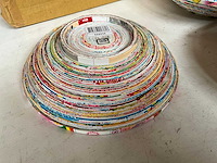 Fair trade schaal ?20cm van gerecycled papier (40x) - afbeelding 7 van  8