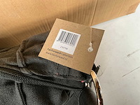 Fair trade schoudertas canvas antraciet met roze voering (48x) - afbeelding 6 van  7