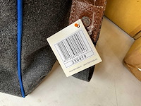 Fair trade schoudertas textiel grijs/blauw (39x) - afbeelding 10 van  10