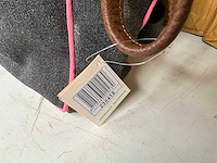 Fair trade schoudertas textiel grijs/roze +/- 30 x 8 x 25 cm (67x) - afbeelding 9 van  9