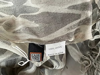 Fair trade sjaaltje crème/grijs (25x) - afbeelding 6 van  6