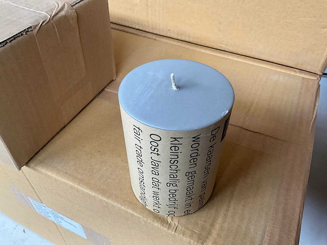 Fair trade stompkaars 10cm hoog lichtgrijs (114x) - afbeelding 2 van  4