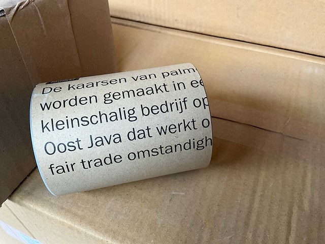Fair trade stompkaars 10cm hoog lichtgrijs (114x) - afbeelding 4 van  4