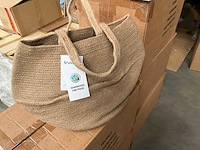 Fair trade tas 100% jute 25 x 30 x 35 cm (44x) - afbeelding 3 van  8