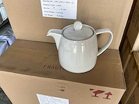 Fair trade theepot wit keramiek (67x) - afbeelding 1 van  6