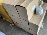 Fair trade theepot wit keramiek (67x) - afbeelding 2 van  6