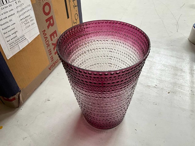 Fair trade vaas ?15 x 20 cm hoog, glas (48x) - afbeelding 3 van  7