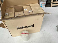 Fair trade voorraadpot ‘cha’ keramiek cremè hoogte +/- 18,5cm (16x) - afbeelding 2 van  4