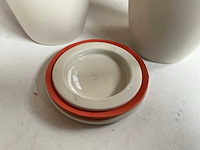 Fair trade voorraadpot ‘cha’ keramiek cremè hoogte +/- 25cm (192x) - afbeelding 6 van  8