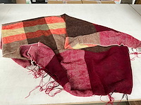 Fair trade warme sjaal multicolor (47x) - afbeelding 4 van  9