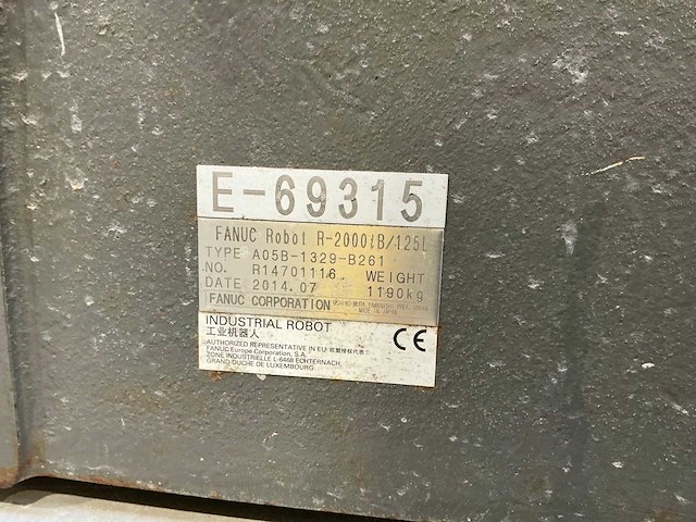 Fanuc r-2000ib 125l complete robotinstallatie - afbeelding 15 van  16