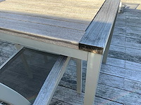 Farmers weave terrastafel + 4 stoelen - afbeelding 2 van  7