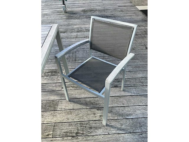 Farmers weave terrastafel + stoelen (6x) - afbeelding 2 van  8