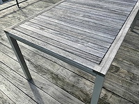 Farmers weave terrastafel + stoelen (6x) - afbeelding 2 van  10